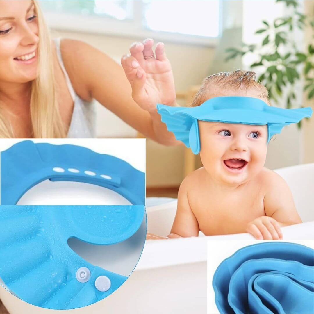 Bonnet de bain I Baby Bathing Visor™ de Bébé Euphorique - Bébé Euphorique