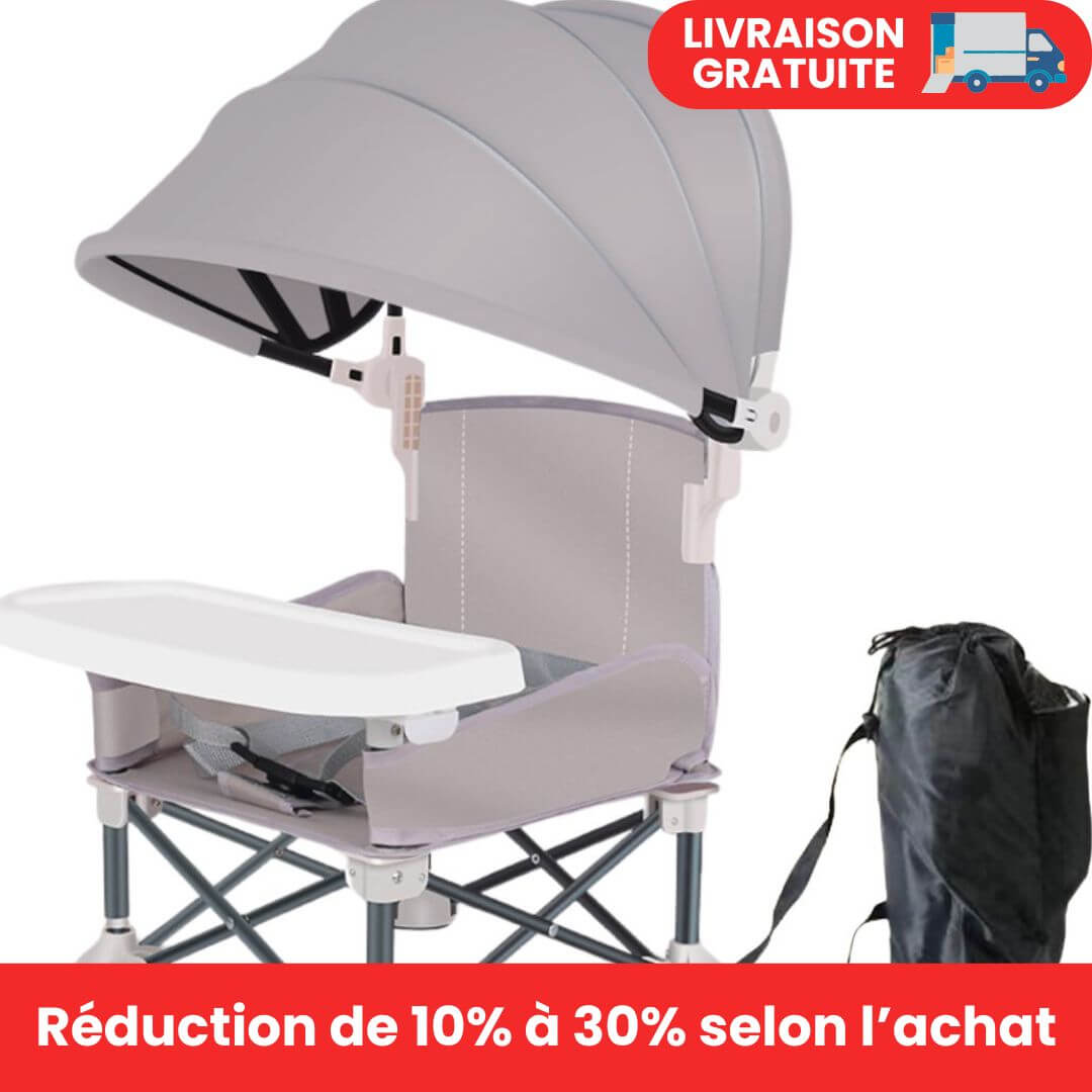 Chaise haute bébé compact I Compact baby high chair™ de Bébé Euphorique - Bébé Euphorique